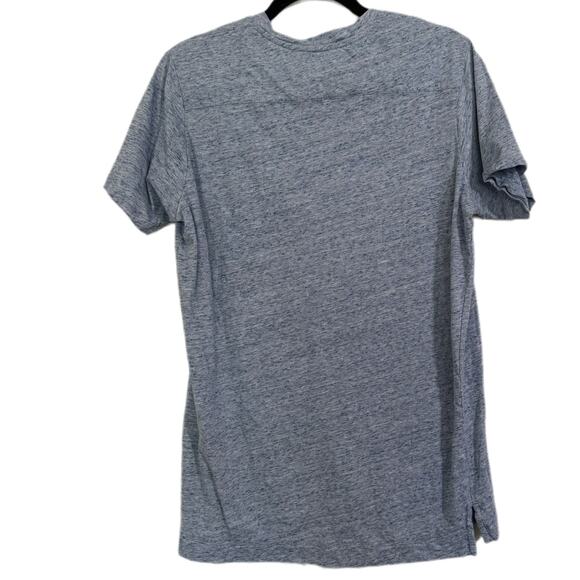 Good Man Brand Premium Cotton Heathered Blue V-Notch Neck Short Sleeve T Shirt M - Picture 3 of 9